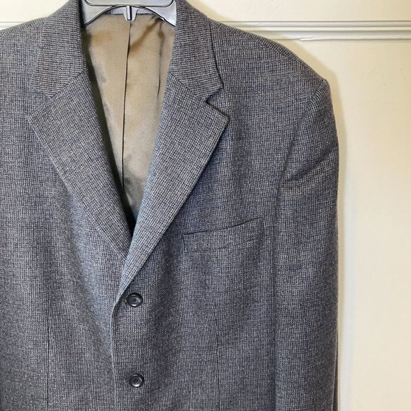 OSCAR de la Renta Mens Lambswool Three Button Blazer Jacket Size 42R Blue NEW - Picture 3 of 12